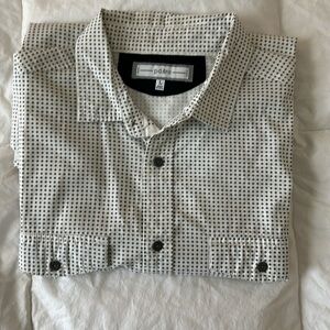 Pd&c Men’s diamond print long sleeve button up size Large